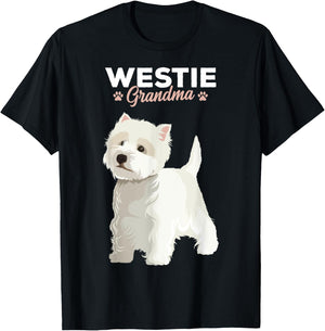 West Highland White Terrier Grandma Dog Mom Women T-Shirt - T-Shirt | Black