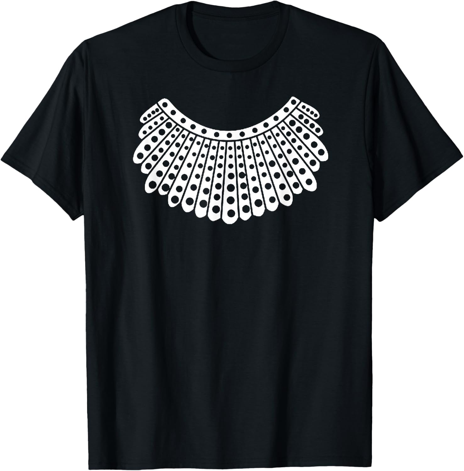 Notorious RBG Ruth Bader Ginsburg Lace Collar Women T-Shirt - T-Shirt | Black