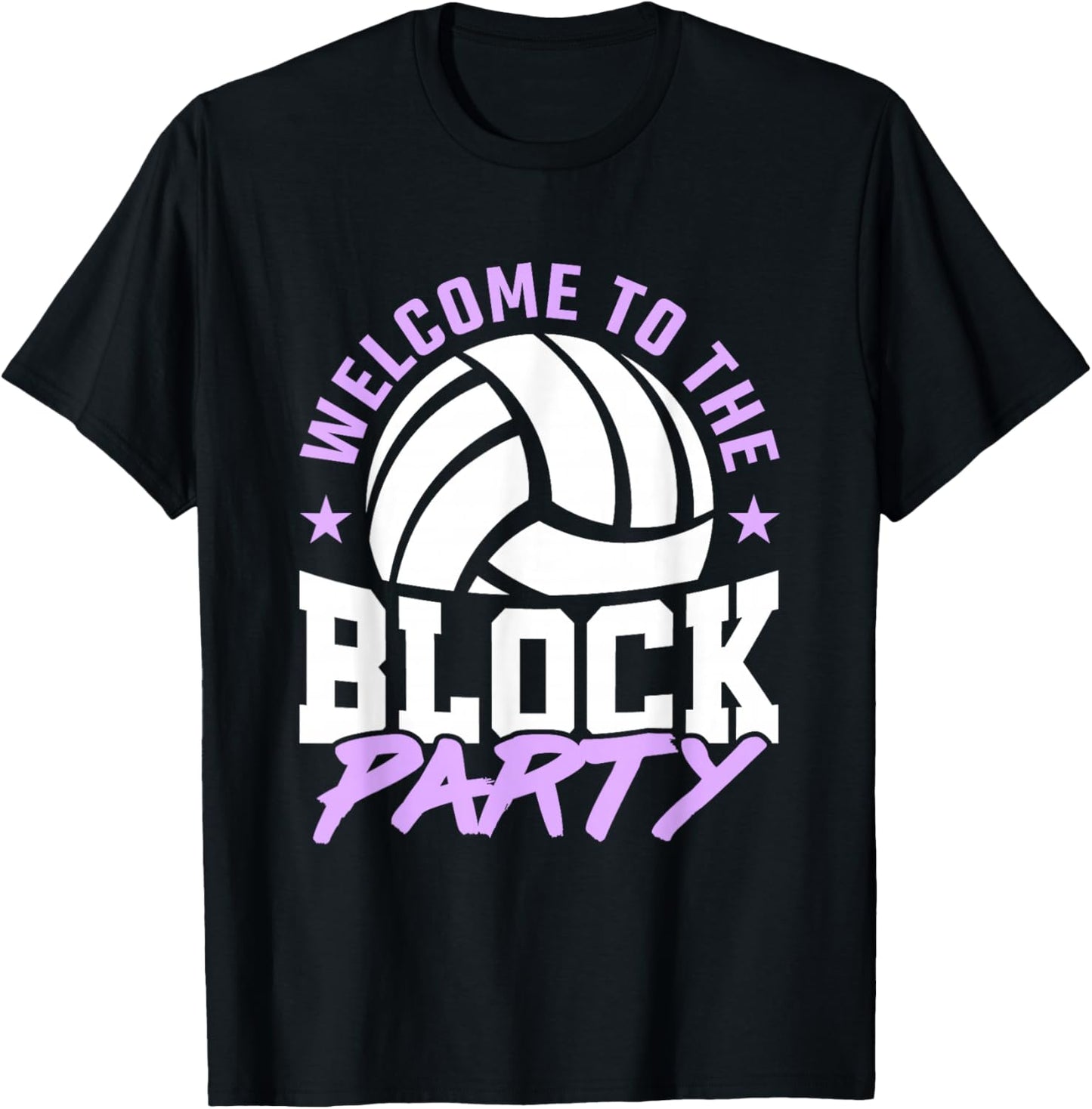 Welcome to the Block Party Cool Volleyball Player Boys Girls T-Shirt - T-Shirt | Black