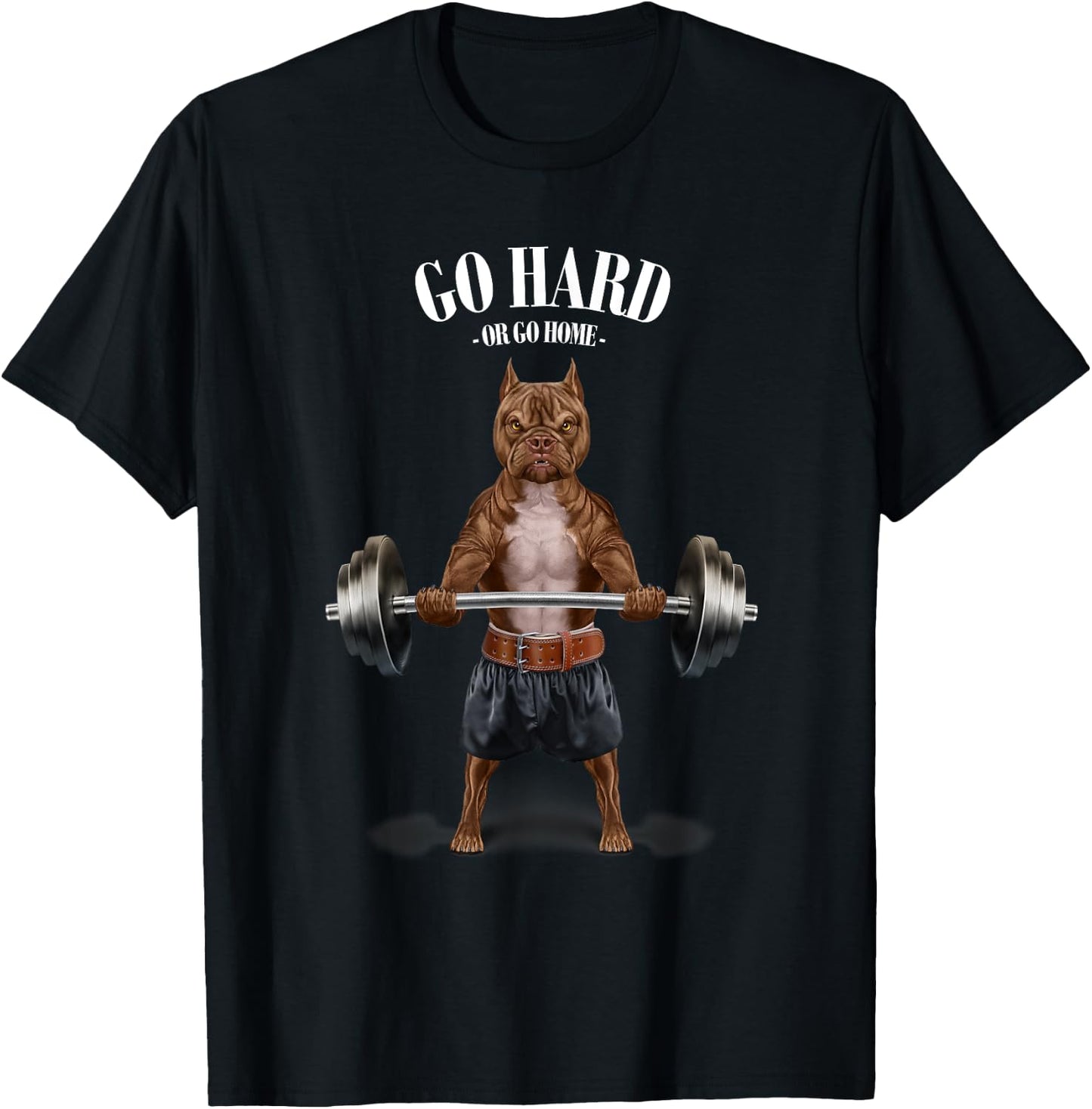 American Bully Dog Muscle Training Weightlifting Fitness Gym Men Women Girls Kids T-Shirt - T-Shirt | Black
