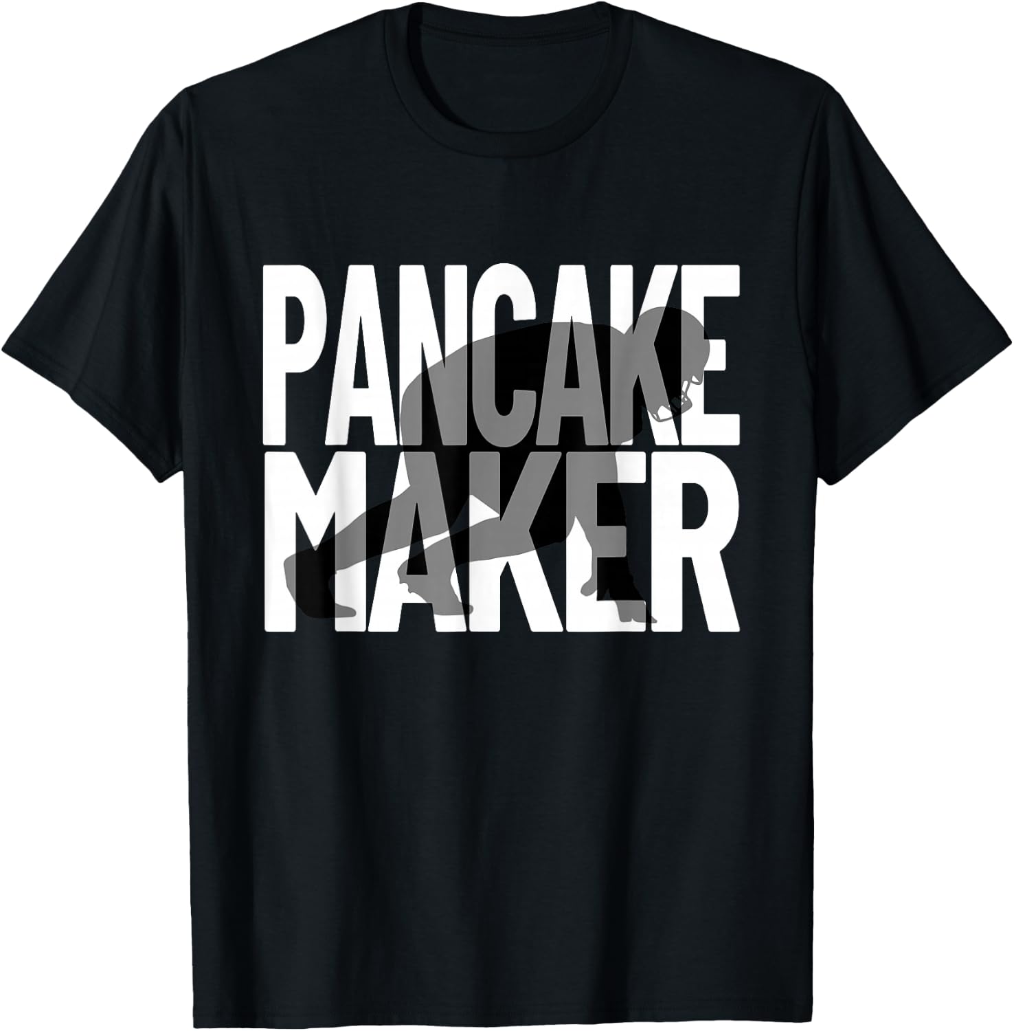 Funny Football Player Meme Lineman Pancake Maker T-Shirt - T-Shirt | Black