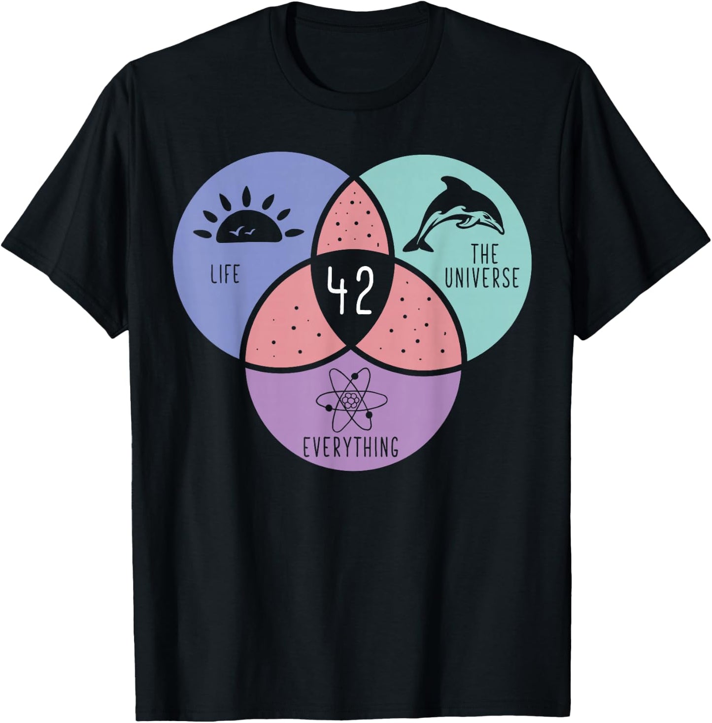 Life Universe Everything 42 Answer To Life T-Shirt - T-Shirt | Black