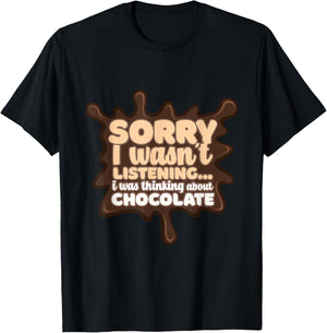 Thinking About Chocolate Melting Chocolate Cocoa T-Shirt - T-Shirt | Black