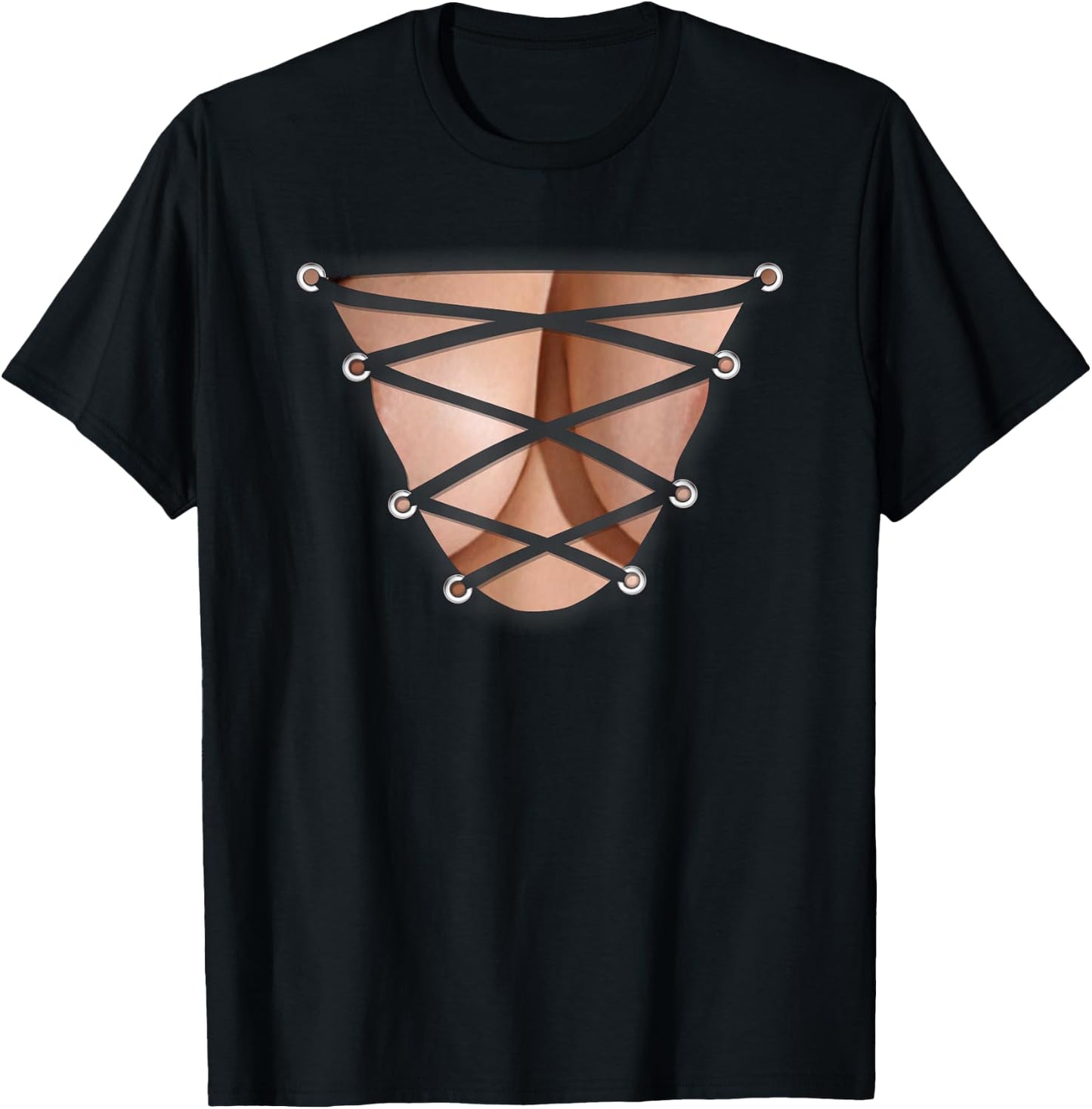 Big Boobs Exposed Shirt - Women's Cute Graphic Top Shirt Gif T-Shirt - T-Shirt | Black