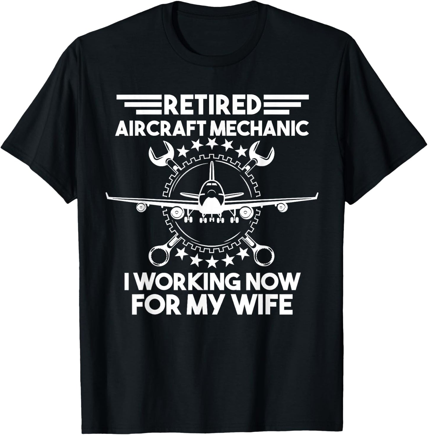 Aircraft Mechanic Retired Retirement Gift T-Shirt - T-Shirt | Black