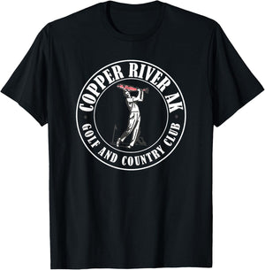 Copper River Alaska Golf Club Salmon Fishing Industry Worker T-Shirt - T-Shirt | Black