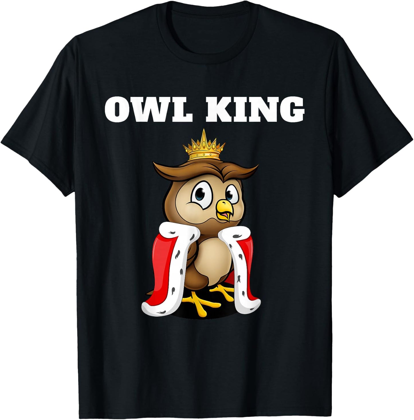 Owl King | Boys Owl | Owl T-Shirt - T-Shirt | Black