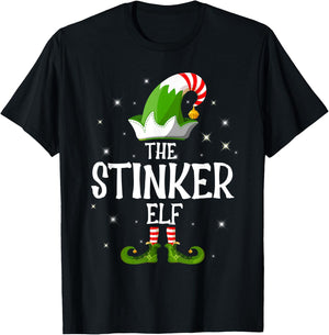 The Stinker Elf Family Matching Group Christmas T-Shirt - T-Shirt | Black