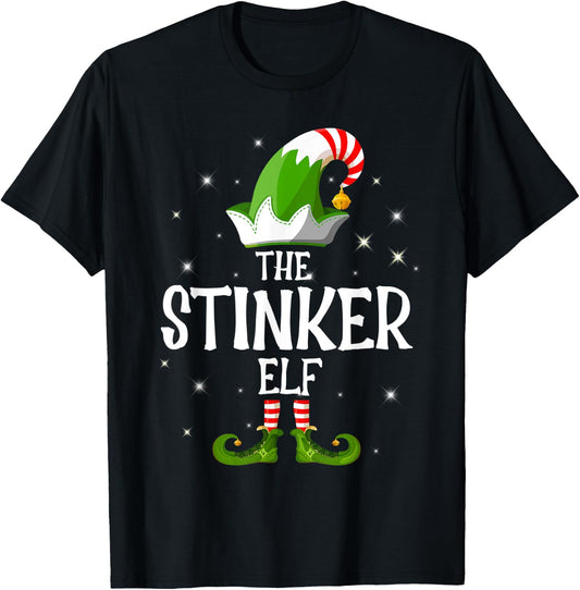 The Stinker Elf Family Matching Group Christmas T-Shirt - T-Shirt | Black
