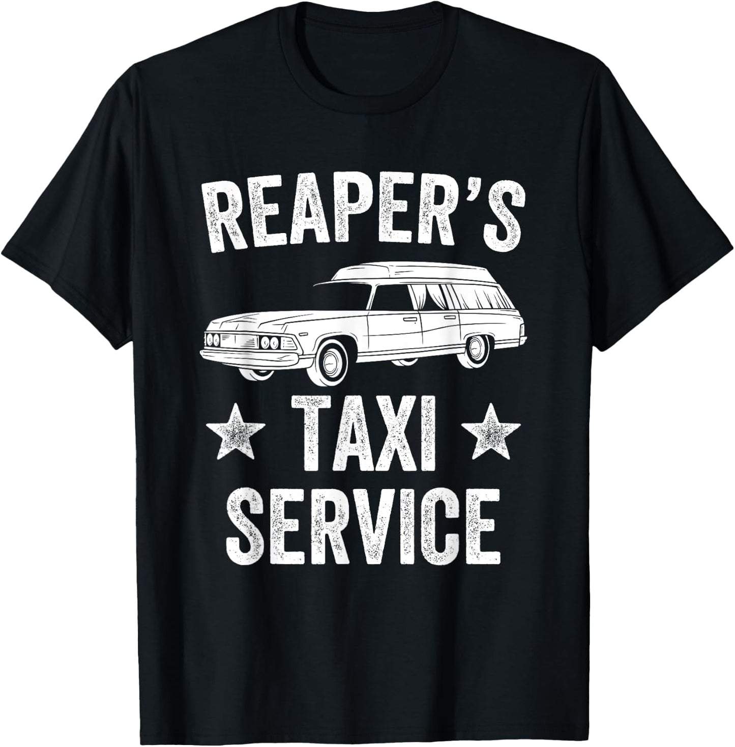 Reaper's Taxi Driver Hearse Funny Funeral Director T-Shirt - T-Shirt | Black
