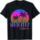 Santa Cruz California Summer Sun Palms Beach T-Shirt - T-Shirt | Black