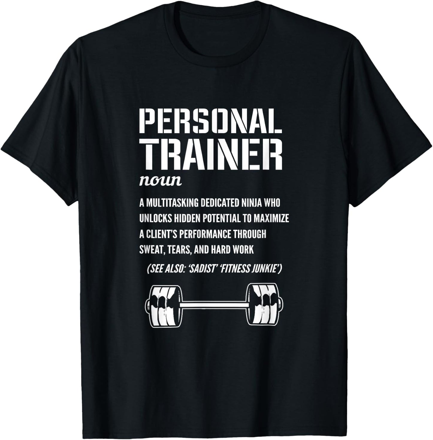 Funny Personal Trainer Definition Fitness Coach T-Shirt - T-Shirt | Black