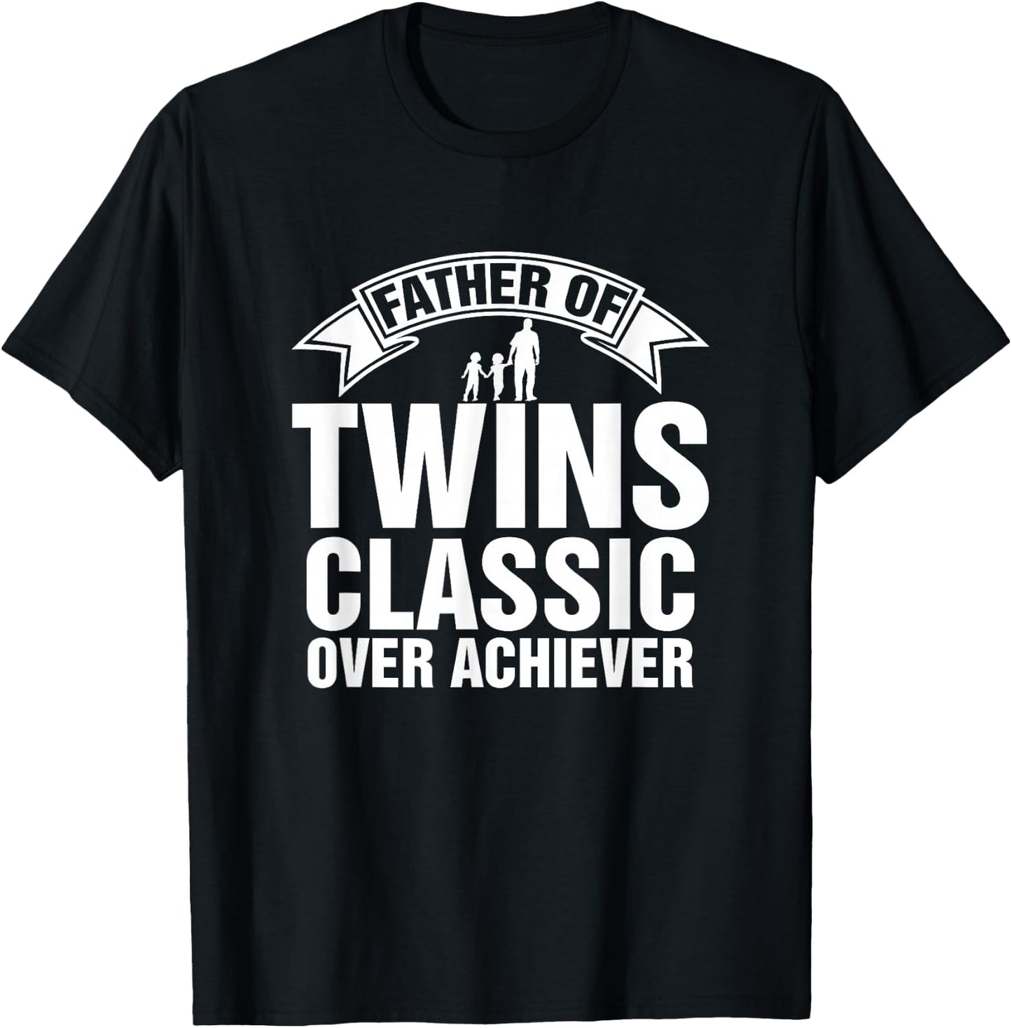 Funny Twin Dad Fathers Day - Twin Daddy T-Shirt - T-Shirt | Black