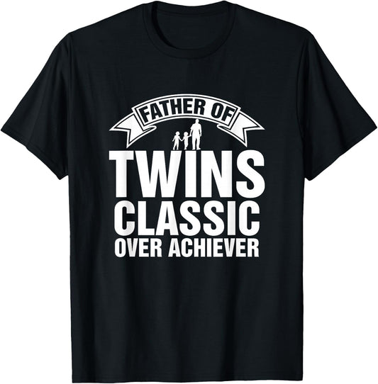 Funny Twin Dad Fathers Day - Twin Daddy T-Shirt - T-Shirt | Black
