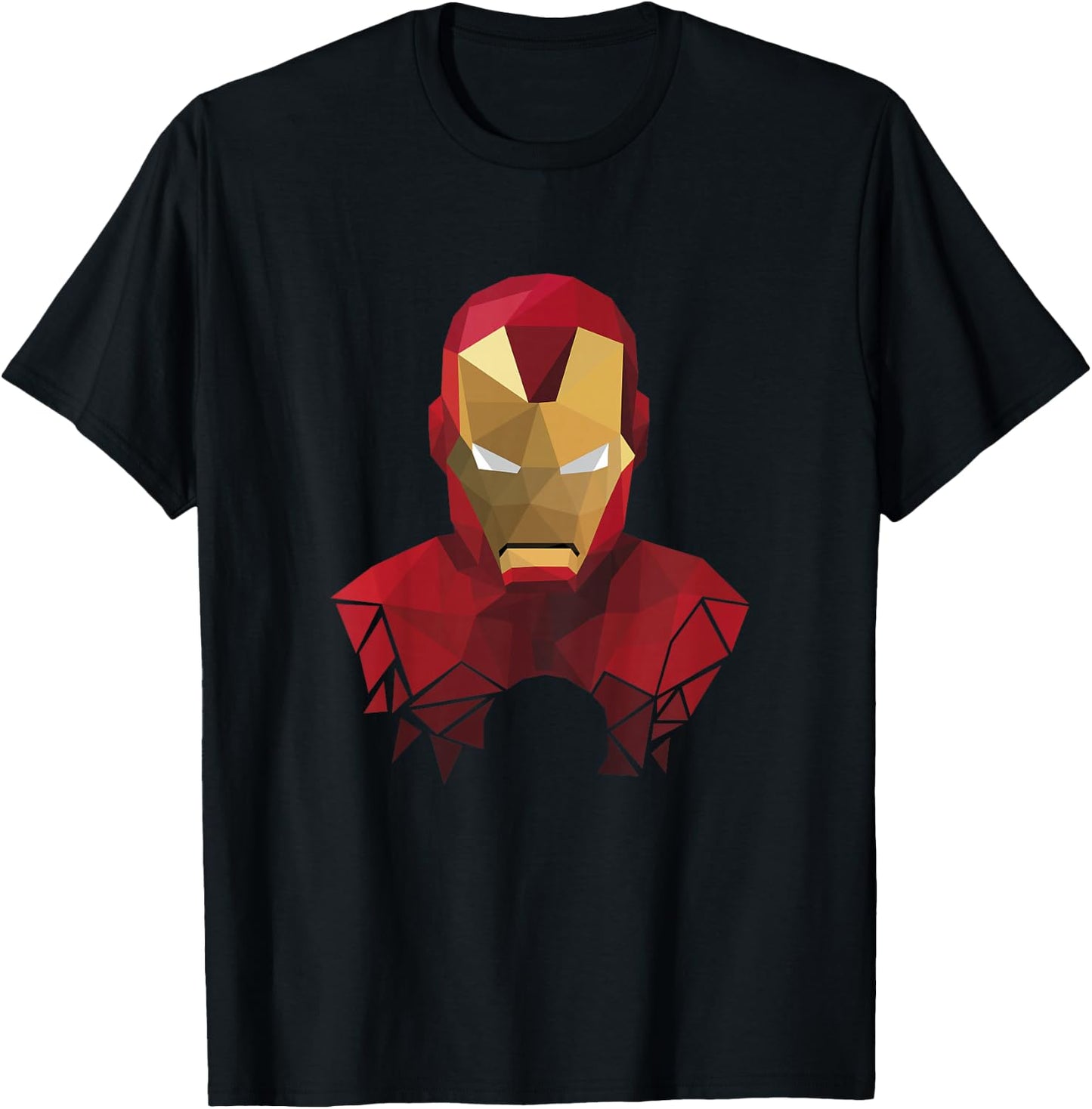 Kids Marvel Iron Man Geometric Prism Shape Art Kids T-Shirt - T-Shirt | Black