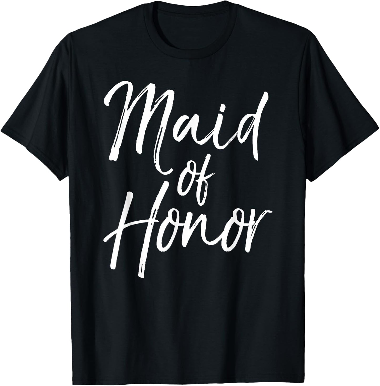 Cute Wedding Bridal Party Gift Bridesmaid Maid of Honor T-Shirt - T-Shirt | Black