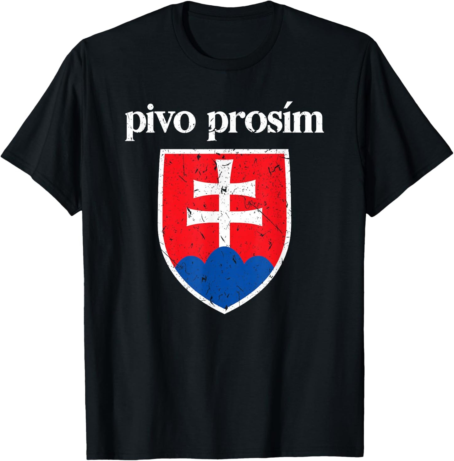 Beer Please Slovak Slovakia Flag Pride Pivo, Prosím T-Shirt - T-Shirt | Black