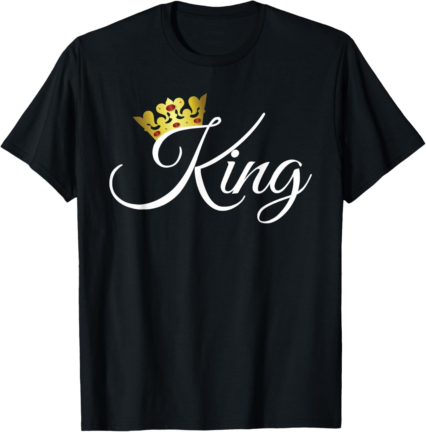 King and Queen Shirts Matching Couple Outfits T-Shirt - T-Shirt | Black