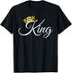King and Queen Shirts Matching Couple Outfits T-Shirt - T-Shirt | Black
