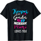 Keeper Of The Gender Mimi Loves You Baby Shower Family T-Shirt - T-Shirt | Black