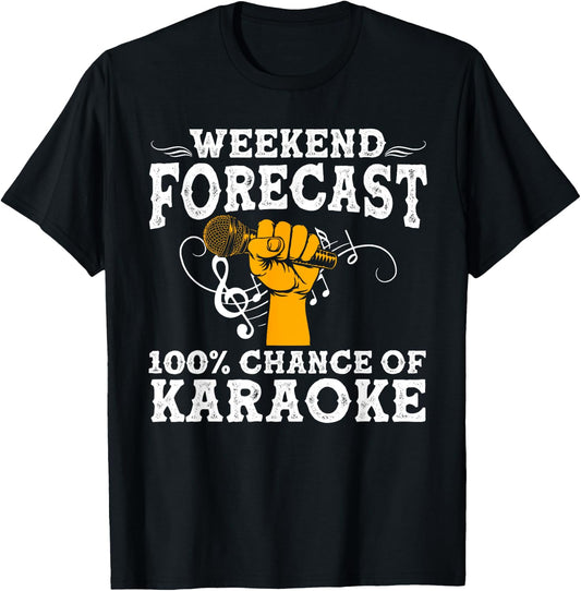 Cool Karaoke Art Men Women Karaoke Box Microphone Singing T-Shirt - T-Shirt | Black