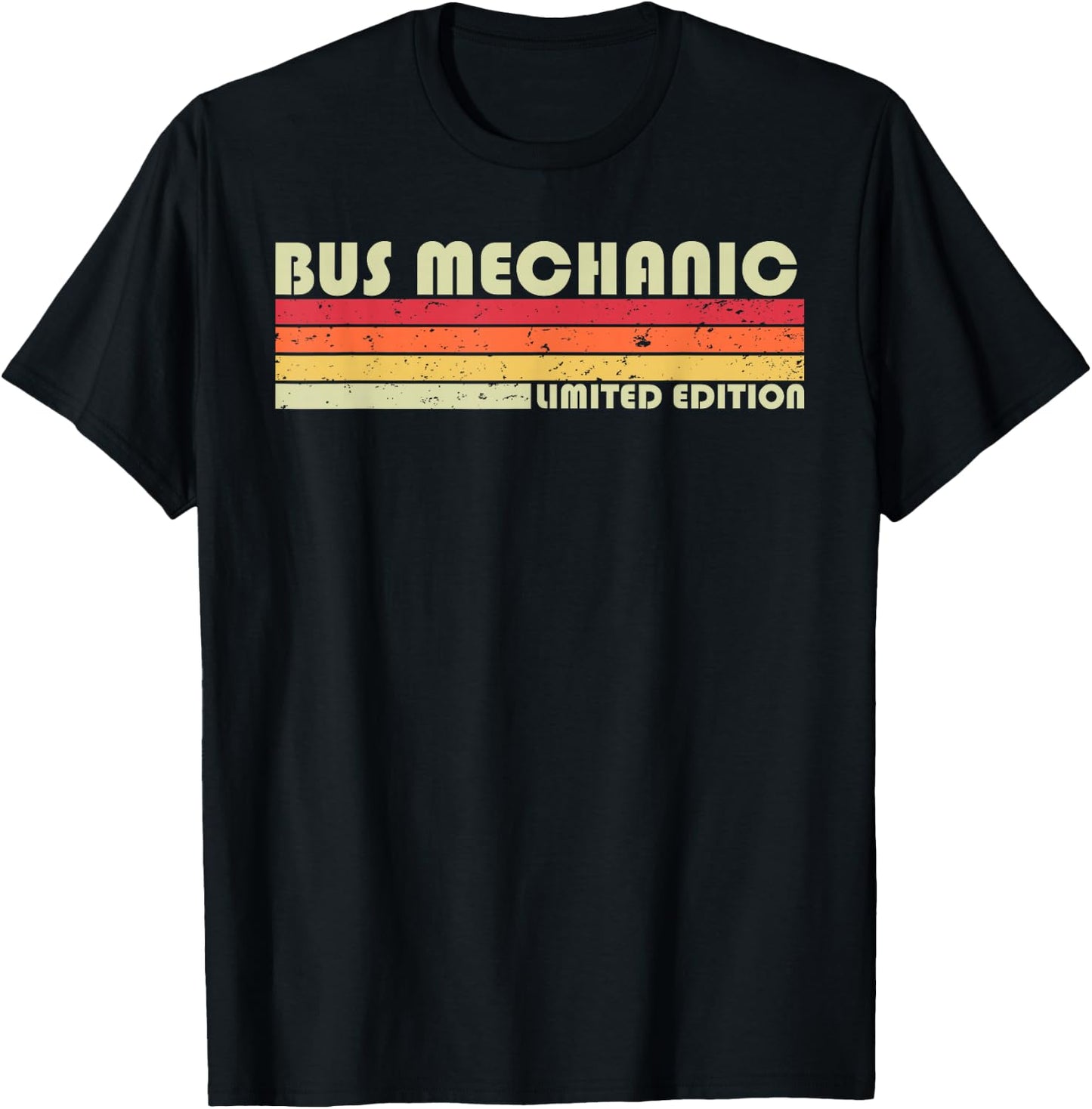 BUS MECHANIC Funny Job Title Profession Birthday Worker Idea T-Shirt - T-Shirt | Black
