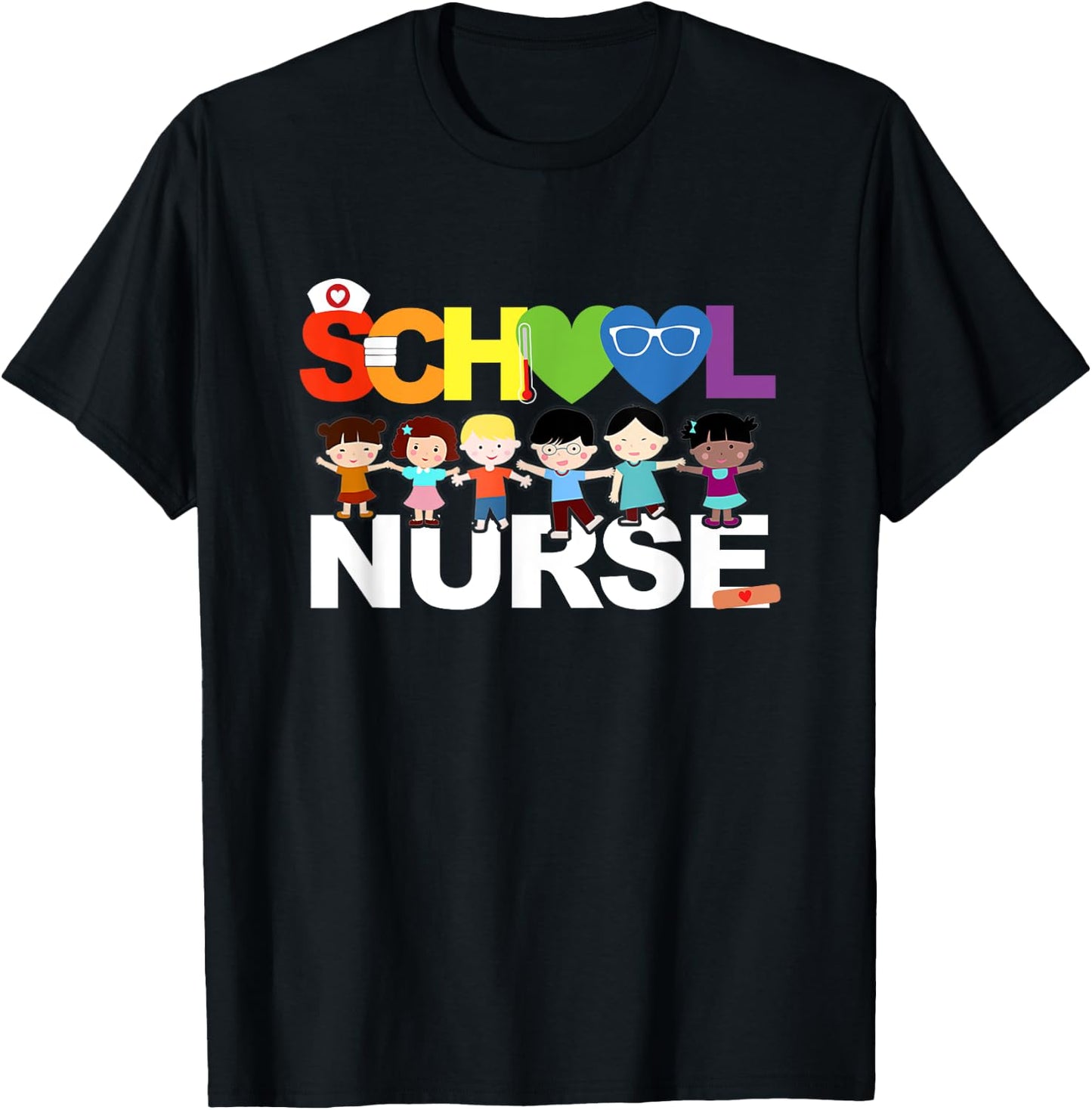 Elementary School Registered Nurse Back To School Nursing T-Shirt - T-Shirt | Black
