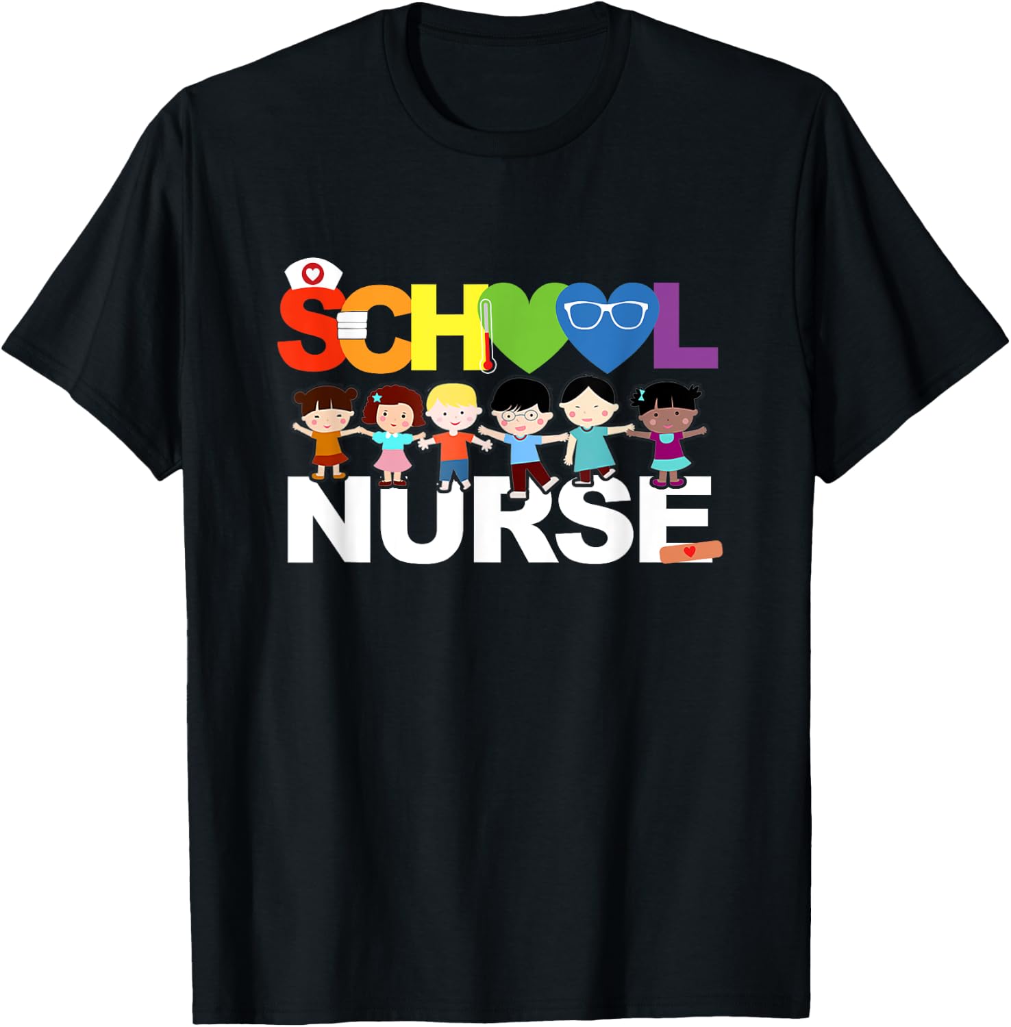 Elementary School Registered Nurse Back To School Nursing T-Shirt - T-Shirt | Black