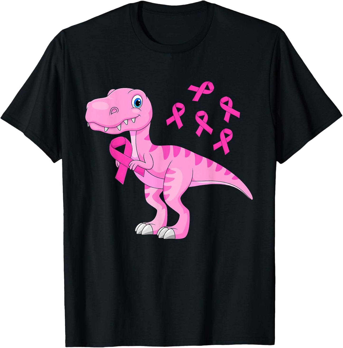 Breast Cancer Awareness Shirt Toddler Boys Pink Ribbon Kids T-Shirt - T-Shirt | Black