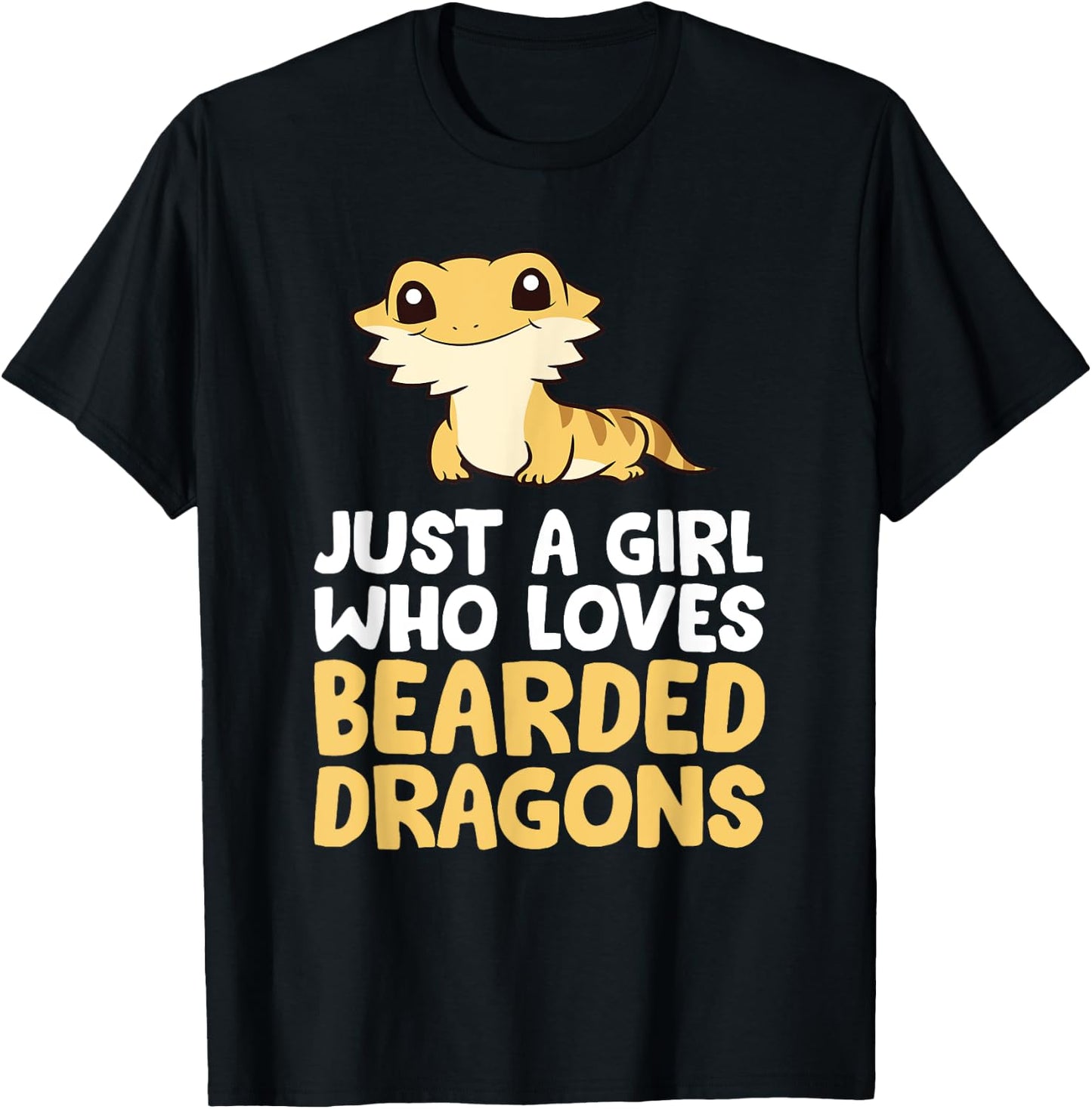 Just a Girl Who Loves Bearded Dragons T-Shirt - T-Shirt | Black