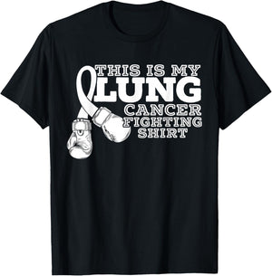 This Is My Lung Cancer Fighting Lung Cancer Awareness T-Shirt - T-Shirt | Black