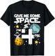 4 Year Old Outer Space Birthday Planets Astronaut 4th Gift T-Shirt - T-Shirt | Black