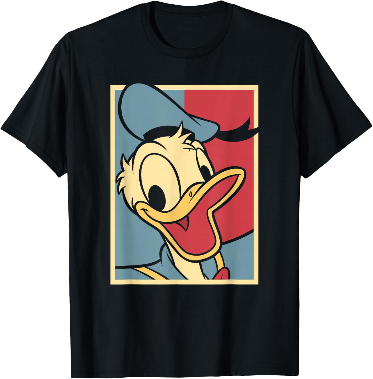 Disney Mickey Classic Donald Duck Big Face 4th of July T-Shirt - T-Shirt | Black