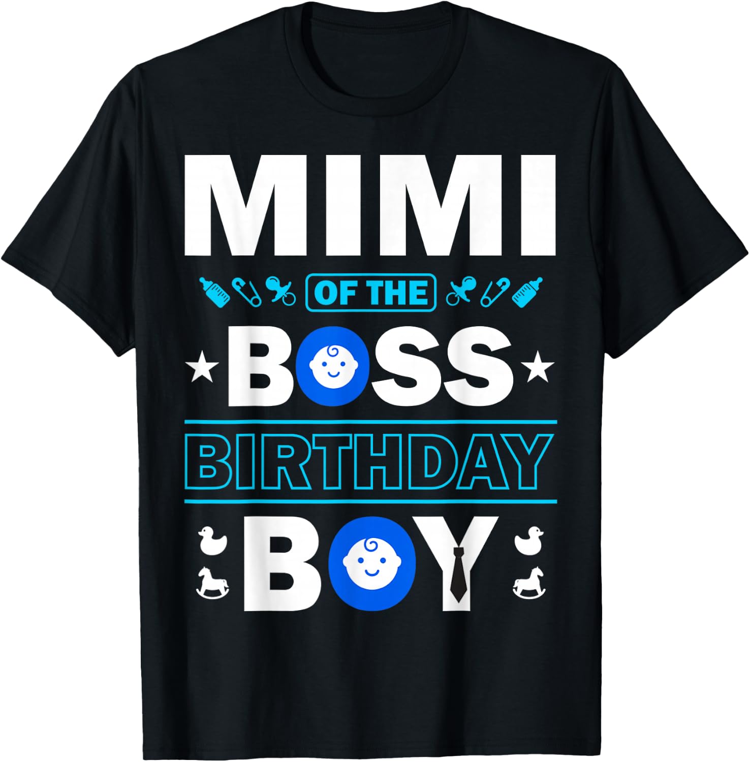 Mimi of the Birthday Boy Like a Boss Kids Family Love B-Day T-Shirt - T-Shirt | Black