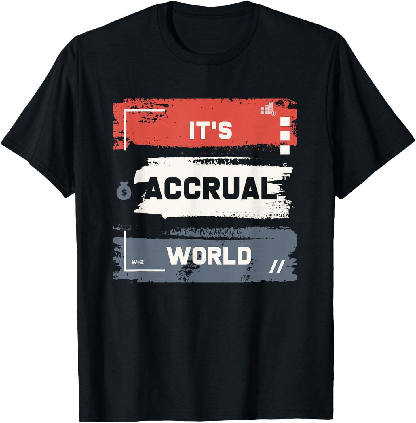 It's Accrual World T-Shirt - T-Shirt | Black