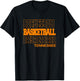 Basketball Tennessee in Modern Stacked Lettering T-Shirt - T-Shirt | Black