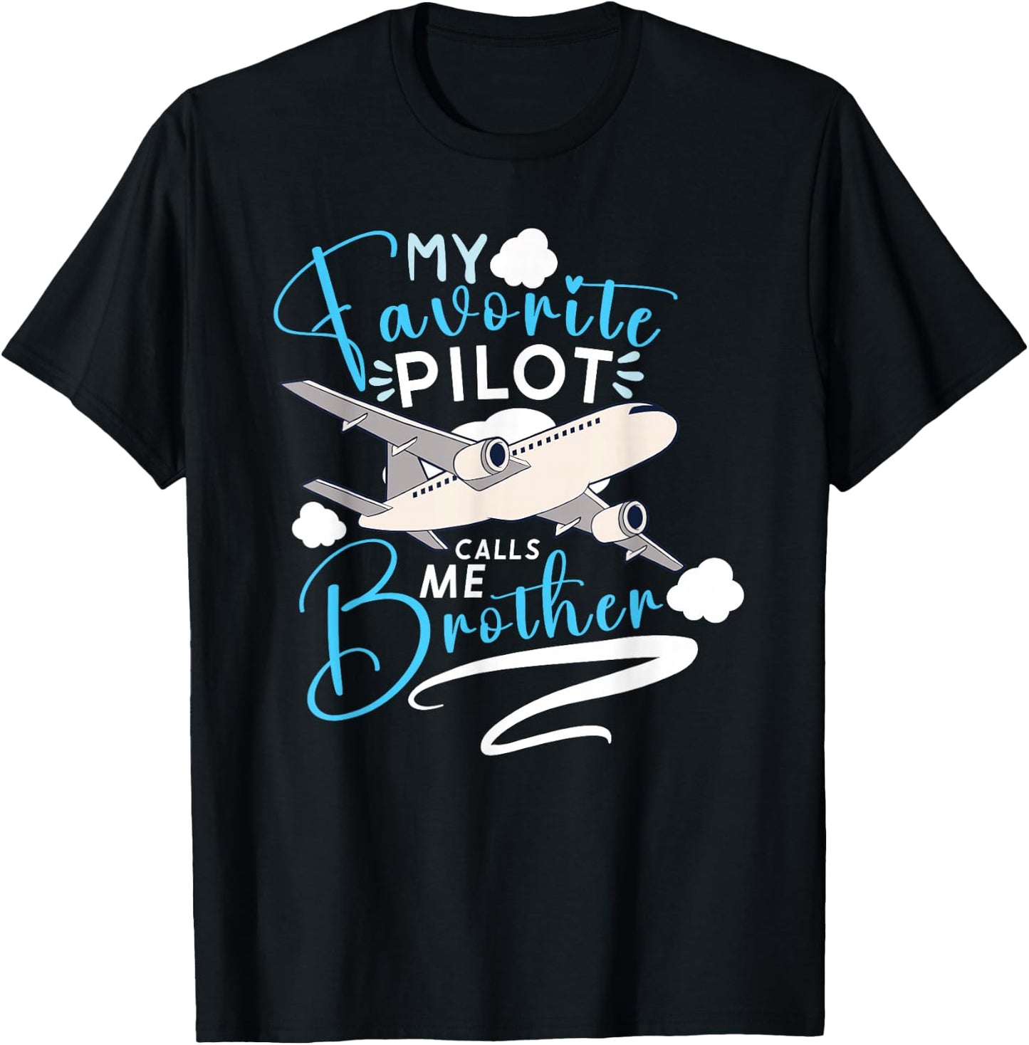 Pilot Aviation Airplane Airline Captain Aviator Aircraft T-Shirt - T-Shirt | Black