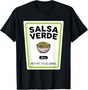 Halloween Matching Costume Salsa Verde Bottle Label T-Shirt - T-Shirt | Black