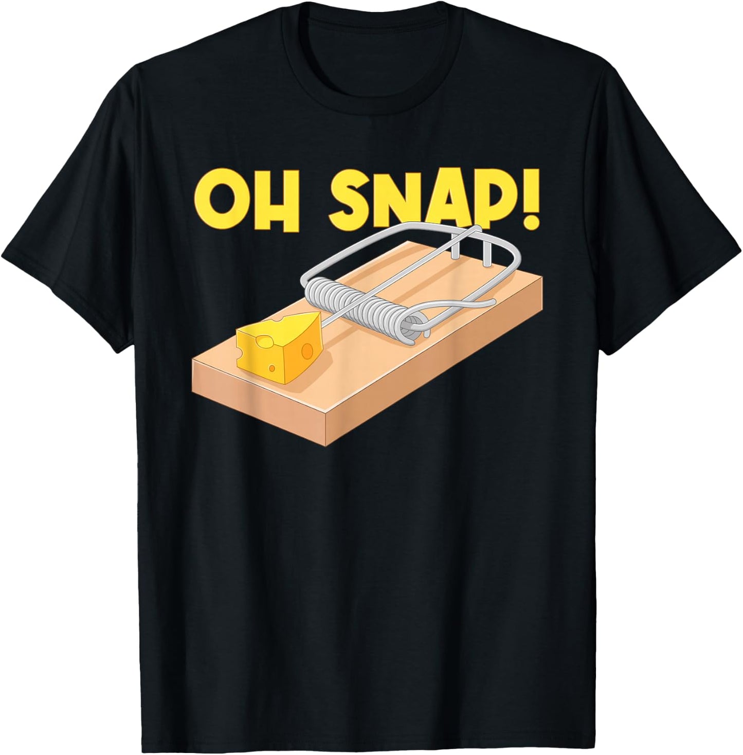 Oh Snap! Mouse Trap Cheese T-Shirt - T-Shirt | Black