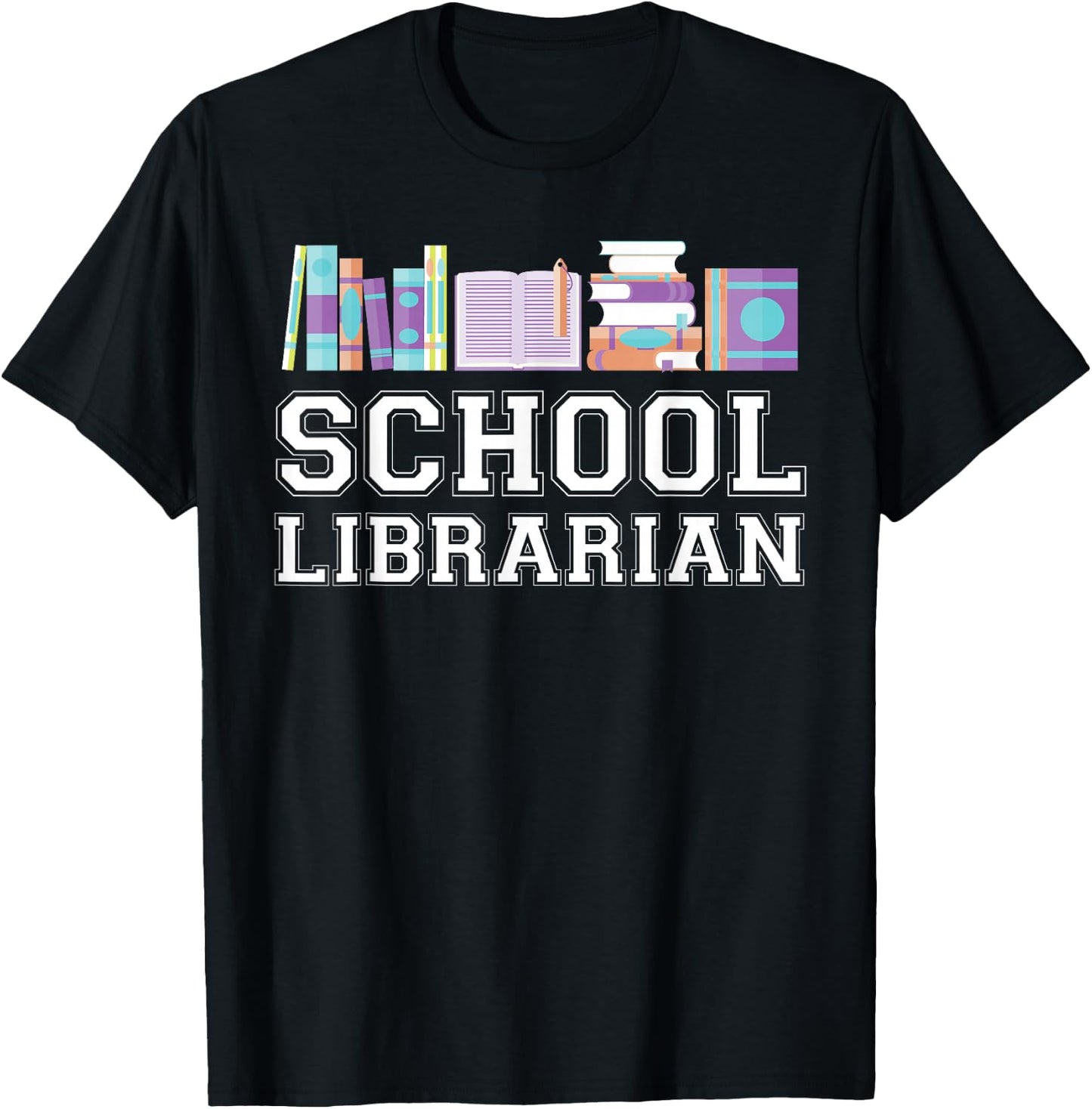 Funny Elementary And Middle School Librarian T-Shirt - T-Shirt | Black