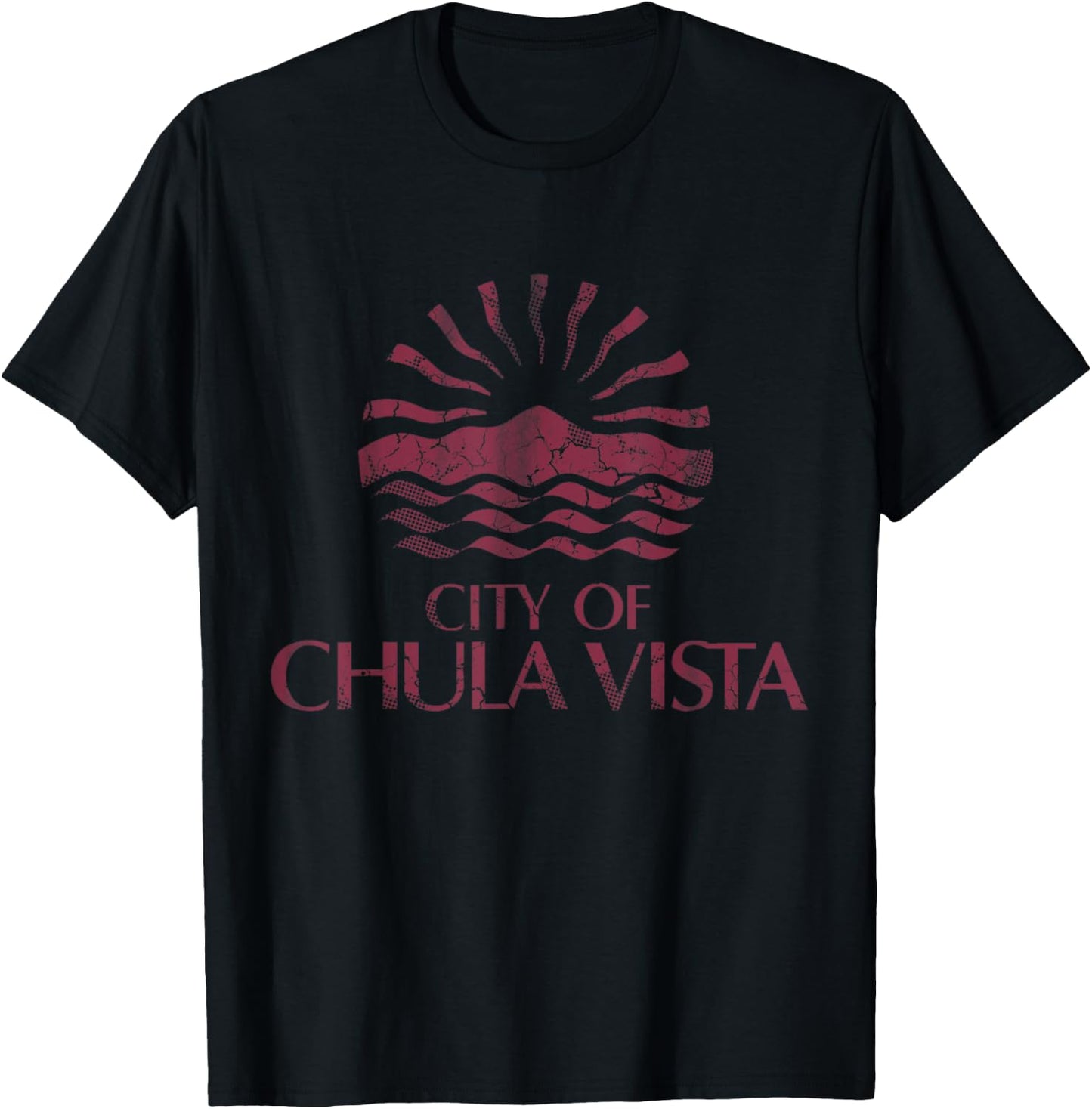 Vintage Chula Vista California Flag T-Shirt - T-Shirt | Black
