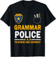 Funny English Teacher Grammar Police Woman Man T-Shirt - T-Shirt | Black