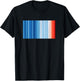 Global Warming Blue Red Stripe Pattern T-Shirt - T-Shirt | Black