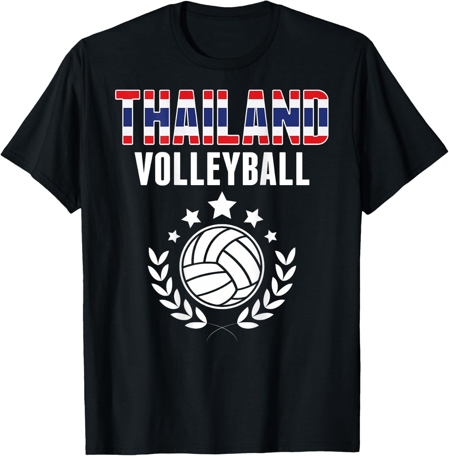 Thailand Volleyball Lovers Jersey - Thai Flag Summer Sports T-Shirt - T-Shirt | Black