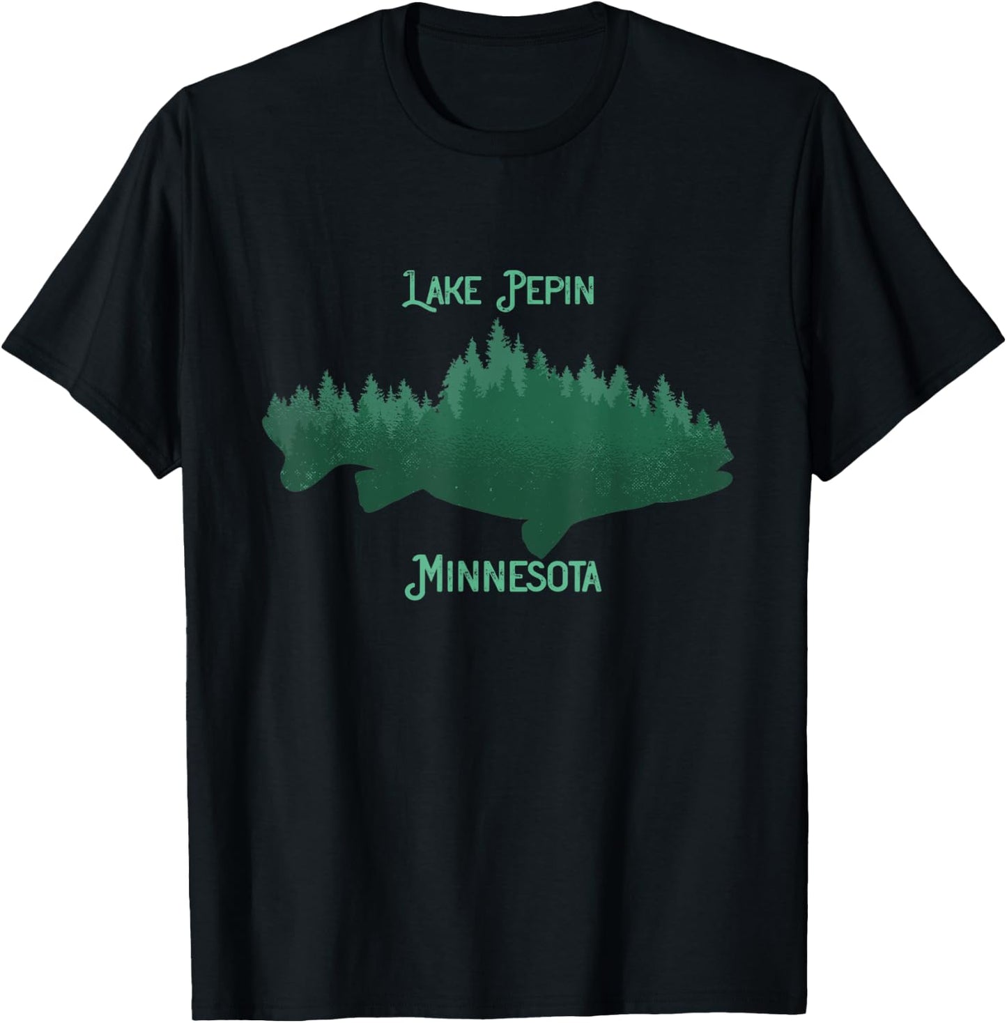 Lake Pepin Minnesota Souvenir T-Shirt - T-Shirt | Black