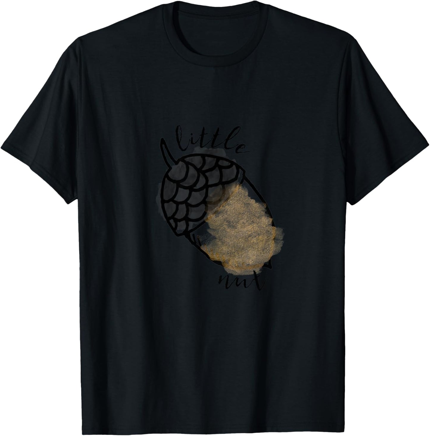 Kids Autumn Shirt, Kids Acorn Shirt, Thanksgiving T-Shirt - T-Shirt | Black