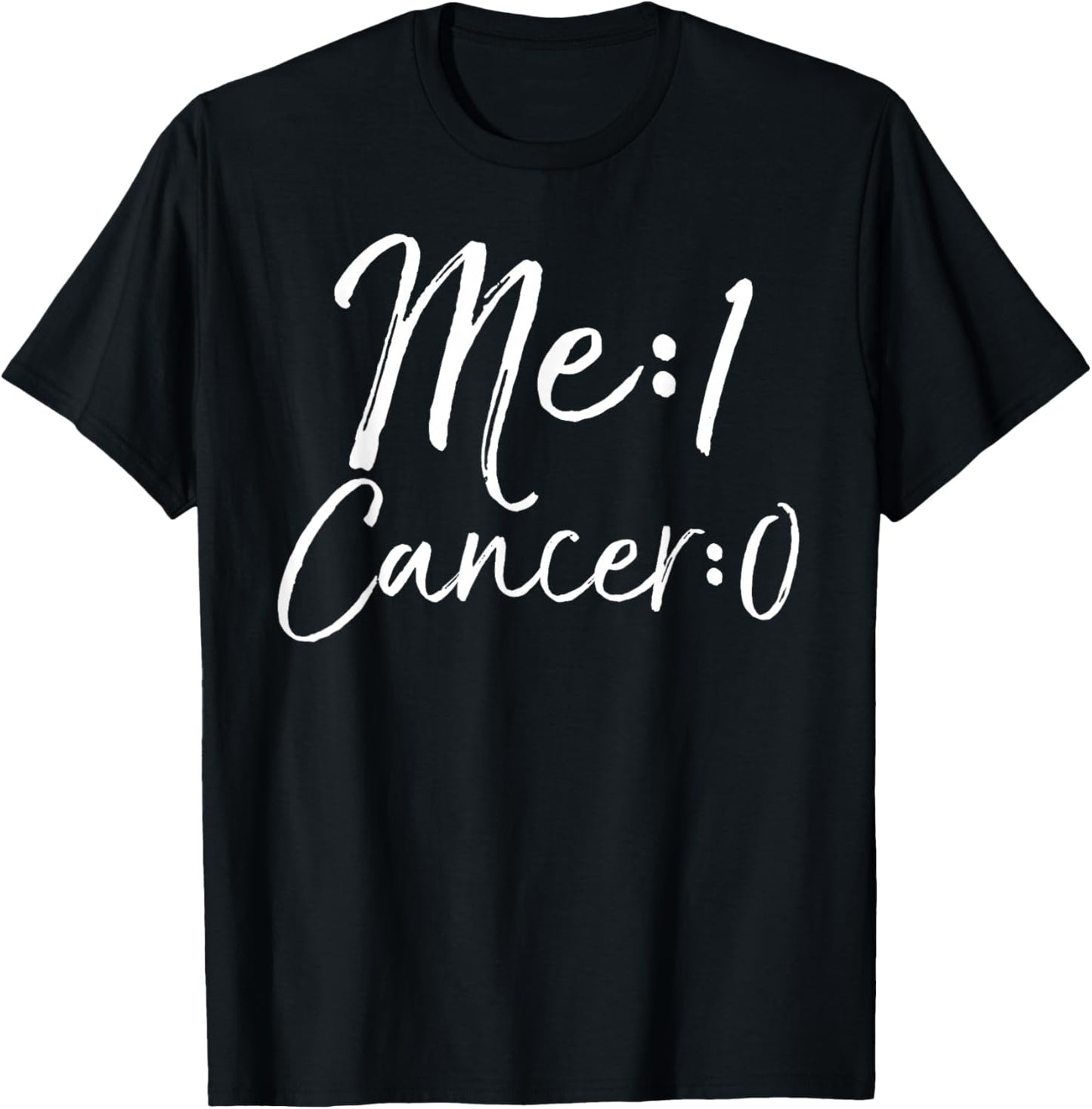 Cancer Free Remission Gift Cancer Survivor Me: 1 Cancer: 0 T-Shirt - T-Shirt | Black