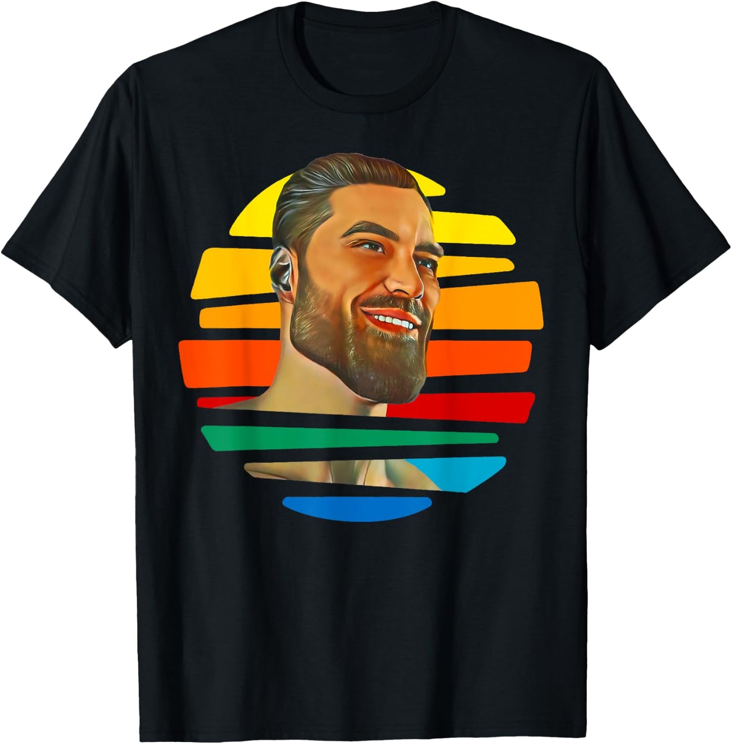 Funny Gigachad Meme Giga Chad Alpha Male Sigma Male Memes T-Shirt - T-Shirt | Black
