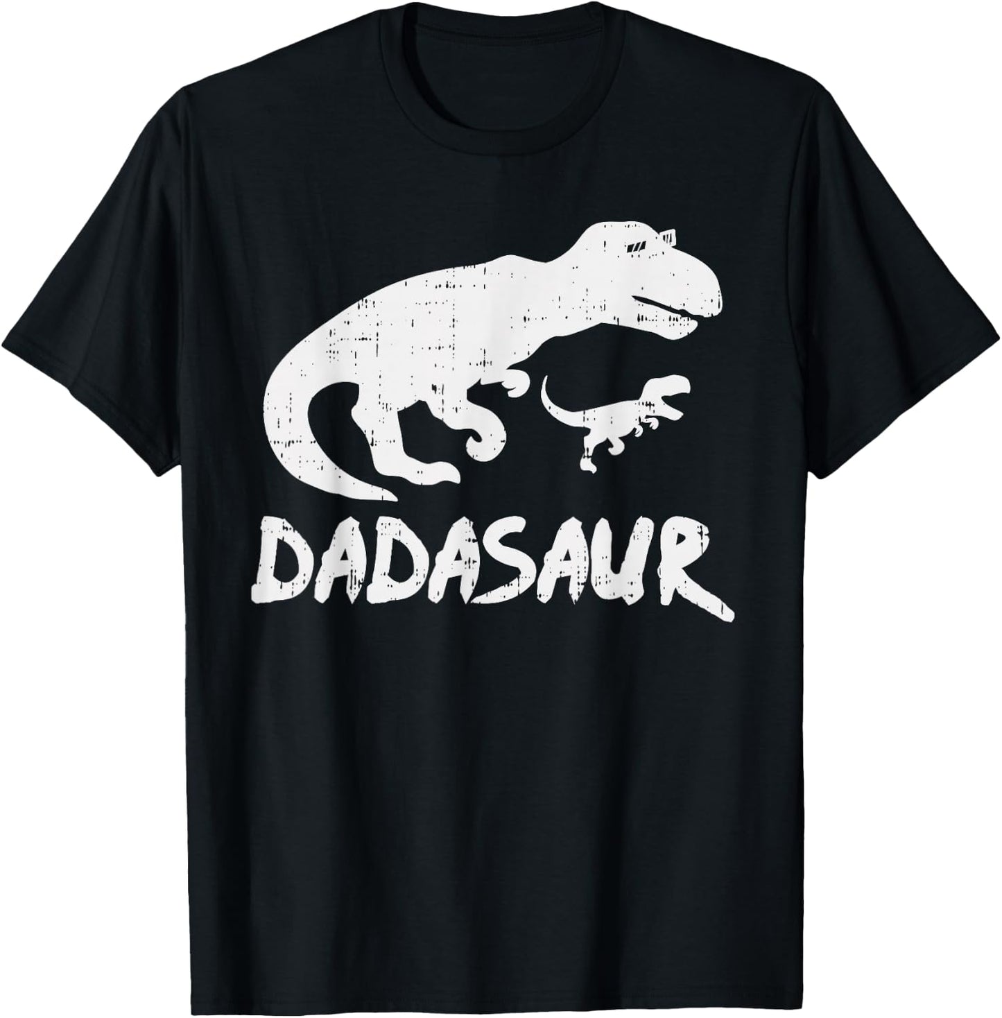 Dadasaurus Shirt Cute TRex Dinosaur Dad Fathers Day Gift Son T-Shirt - T-Shirt | Black