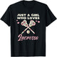 Just A Girl Who Loves Lacrosse Lax Player Goalie Girls Women T-Shirt - T-Shirt | Black